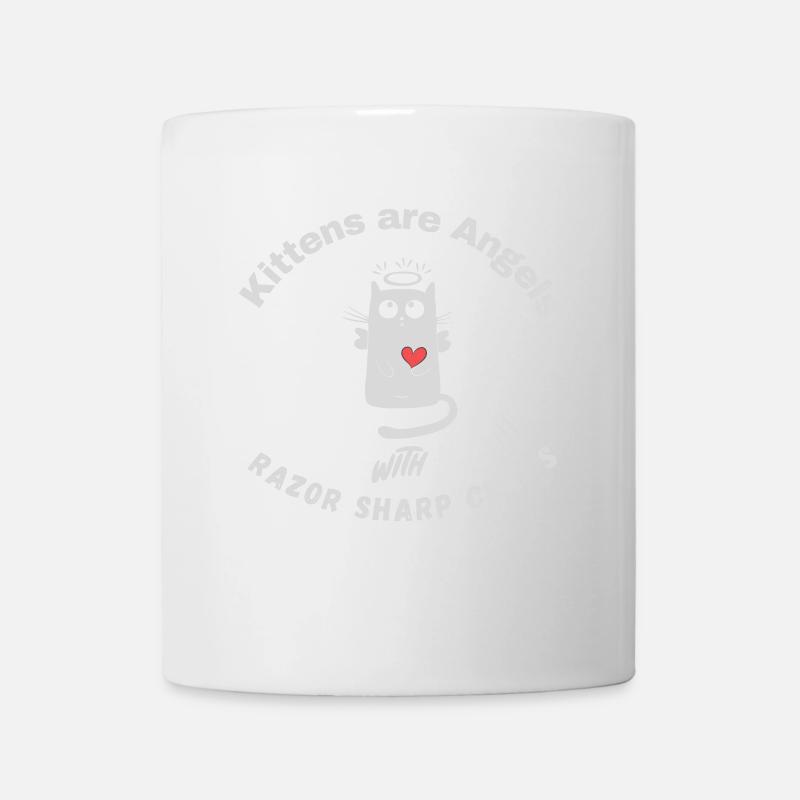 Kittens are Angels with razor sharp claws - Cats - Mug - white