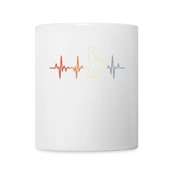 Palpitations cardiaques de tambour vintage - Mug blanc - blanc - Devant