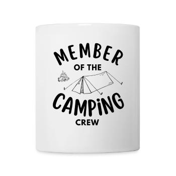 Mitglied der Camping Crew lustig - Tasse - Weiß - Vorne