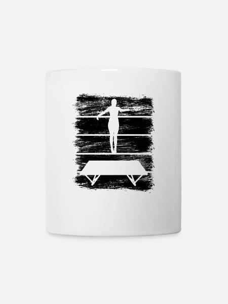 Trampolinist Skizze - Tasse - Weiß