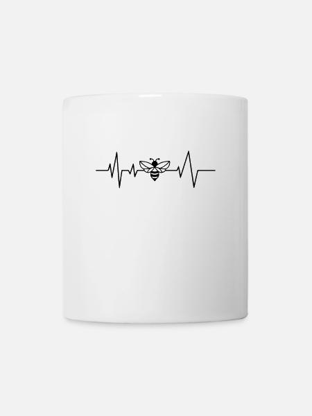 Bienen Herzschlag Imker - Tasse - Weiß
