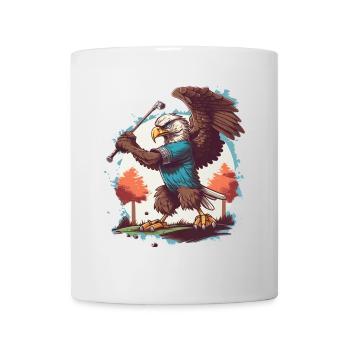 Eagle balance le club de golf - Mug blanc - blanc - Devant