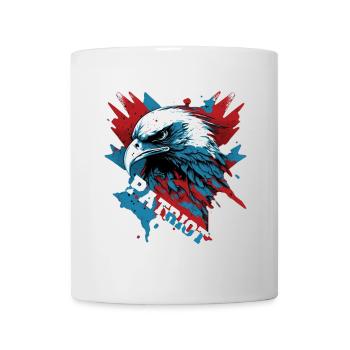 Patriotischer Adler mit Schriftzug - Tasse - Weiß - Vorne