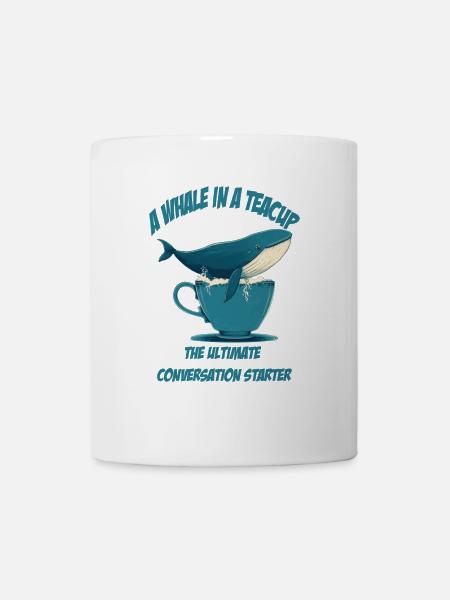 Wal in Teetasse conversation starter - Tasse - Weiß