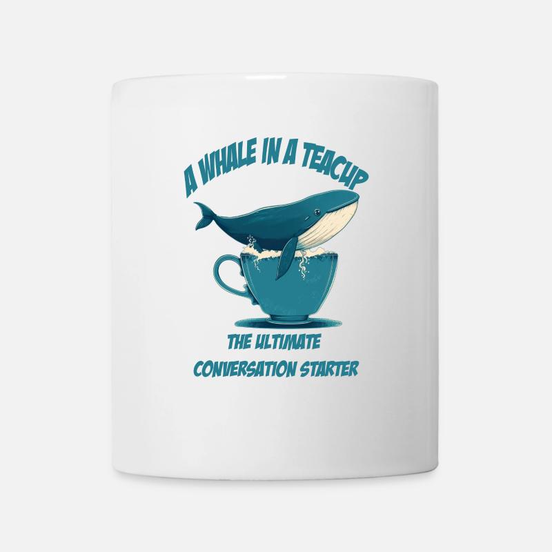 Wal in Teetasse conversation starter - Tasse - Weiß