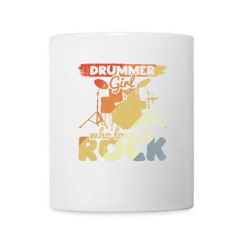 Fille batteuse - Mug blanc - blanc - Devant
