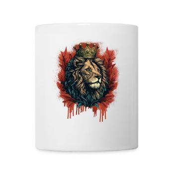 Lion King with Crown - Mug - white - Front