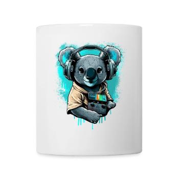 koala with headphones and Walkman - Mug - white - Front