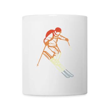 Vintage Skiläufer - Tasse - Weiß - Vorne