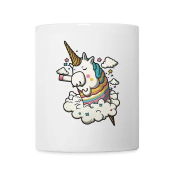 Licorne fantastique rêveuse sur un nuage - Mug blanc - blanc - Devant