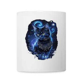 Chat noir enchanteur - Mug blanc - blanc - Devant