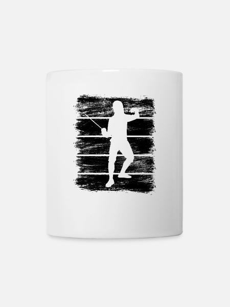 Fechter Zeichnung - Tasse - Weiß
