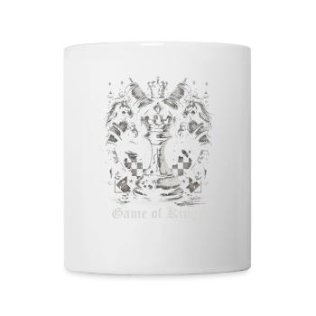 Pièces d’échecs avec lettrage - Mug blanc - blanc - Devant