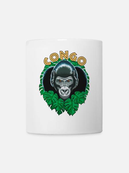 Kongo-Gorilla - Tasse - Weiß