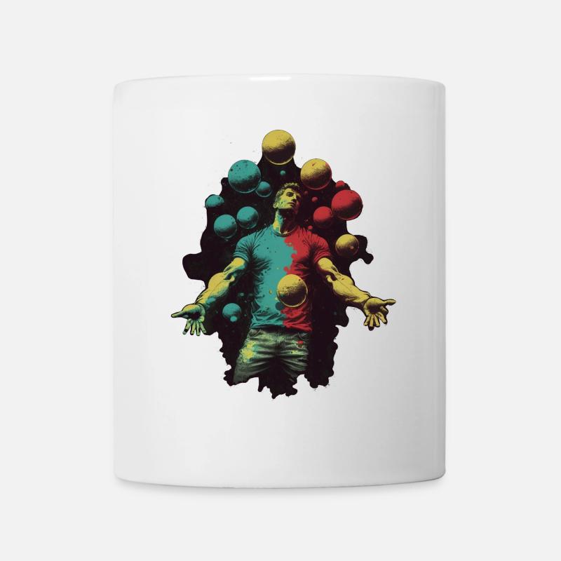 Man juggling balls - Mug - white