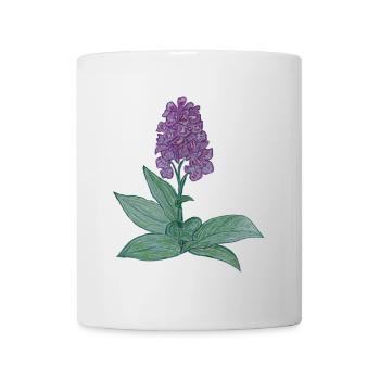 dänische Orchidee - Tasse - Weiß - Vorne