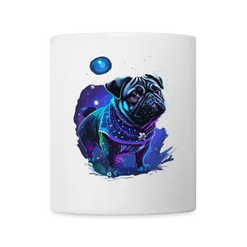 cute pug in mystical nature - Mug - white - Front