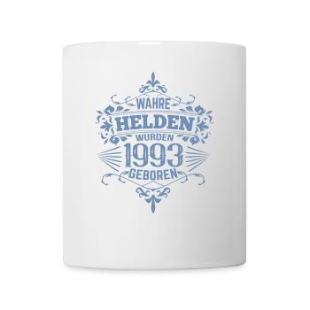 Wahre Helden wurden 1993 geboren Geburtstag - Tasse - Weiß - Vorne