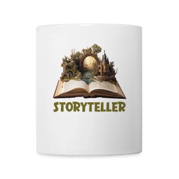 Storyteller – Fantasy Role-Playing Game Book Design - Mug - white - Front