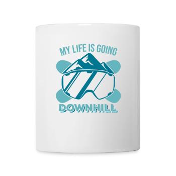 Vintage Snowboard - Tasse - Weiß - Vorne
