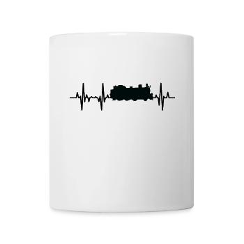 Lokomotive EKG Herzlinie - Tasse - Weiß - Vorne