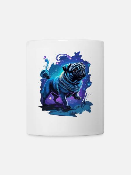 süßer Mops zauberhafte Hunde Kunst - Tasse - Weiß