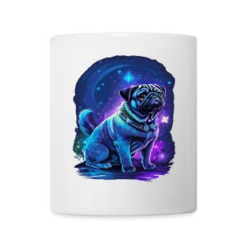 Chien carlin aux couleurs fluo - Mug blanc - blanc - Devant
