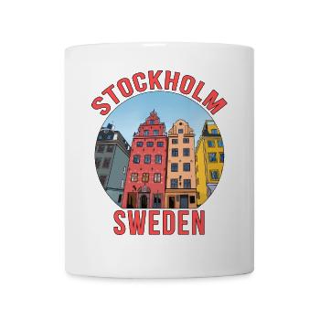 Stockholm, Schweden - Tasse - Weiß - Vorne
