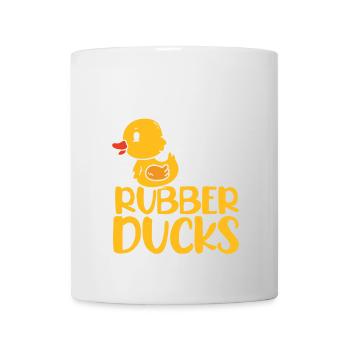 easily excited by rubber ducks - Tasse - Weiß - Vorne