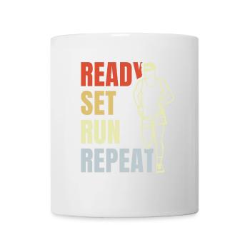 Ready Set Run Repeat - Tasse - Weiß - Vorne