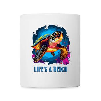 Life's a beach - Tasse - Weiß - Vorne