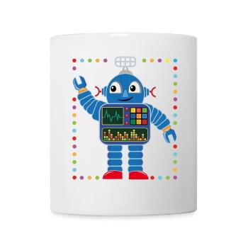Petit robot coloré pour petits astronautes - Mug blanc - blanc - Devant