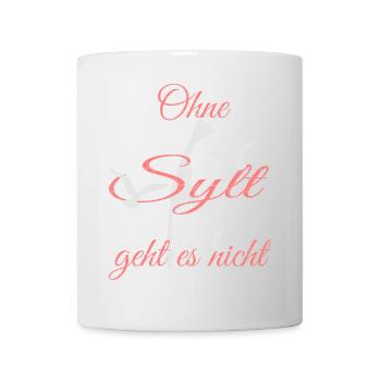 Urlaubsinsel Sylt Motiv - Tasse - Weiß - Vorne