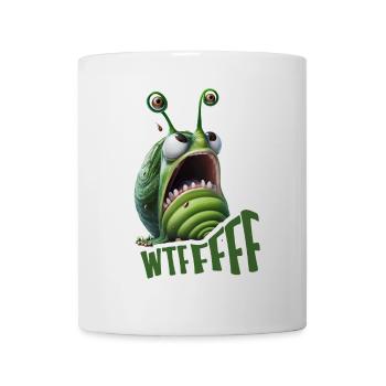 WTF Snail – Funny Cartoon Design - Mug - white - Front