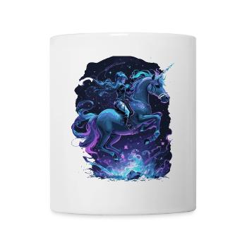 Licorne mystique avec cavalier - Mug blanc - blanc - Devant