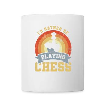 Je préfère jouer aux échecs - Mug blanc - blanc - Devant