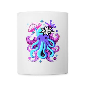 kawaii Oktopus Otaku Krake Tintenfisch - Tasse - Weiß - Vorne