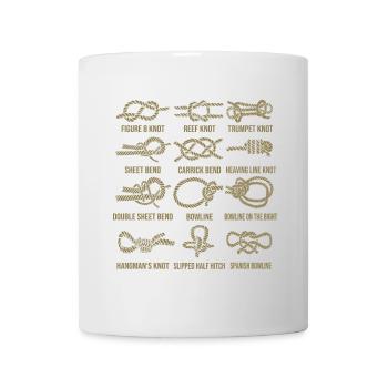 Segeln Segelboot Segelknoten Knotenkunde - Tasse - Weiß - Vorne