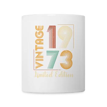 Conception de chiffres rétro orange et vert - Mug blanc - blanc - Devant