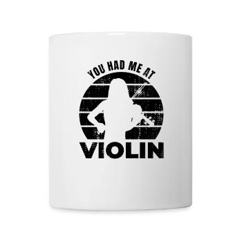 Tu m’avais au violon - Mug blanc - blanc - Devant