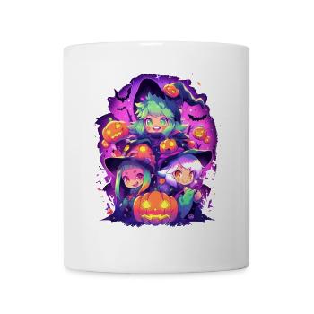 Anime Kawaii Chibi Hexen Hallloween Geschenk - Tasse - Weiß - Vorne