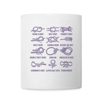 Segeln Segelboot Segelknoten Knotenkunde - Tasse - Weiß - Vorne