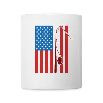 Drapeau de Fishing USA - Mug blanc - blanc - Devant