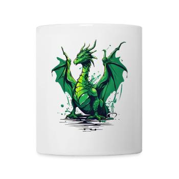 Green Dragon - Mug - white - Front
