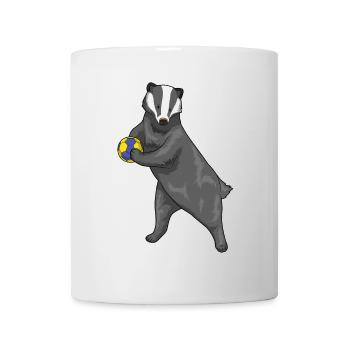 Dachs Handballspieler Handball - Tasse - Weiß - Vorne