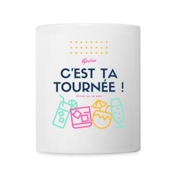 c est ta tournée ! Design humour apéro - Mug blanc - blanc - Devant