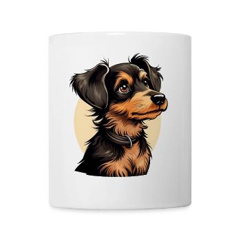 Mignon design de chien / Design joyeux - animal de compagnie - Mug blanc - blanc - Devant