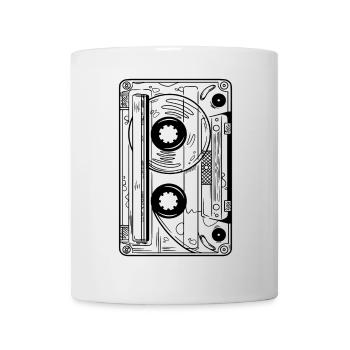 Kassette 90er Party 80er Jahre Retro Musik Tape - Tasse - Weiß - Vorne