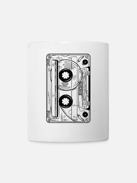 Kassette 90er Party 80er Jahre Retro Musik Tape - Tasse - Weiß