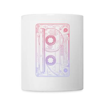Kassette 90er Party 80er Jahre Retro Musik Tape - Tasse - Weiß - Vorne